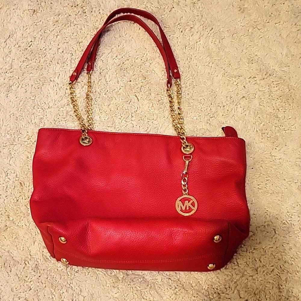 Bright red Michael Kors bag